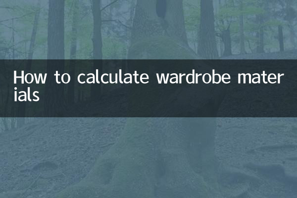 How to calculate wardrobe materials