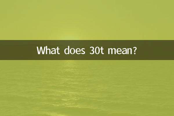 Que signifie 30 t ?