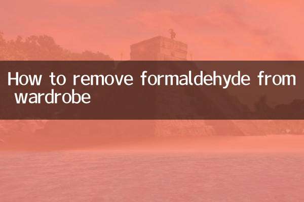 Come rimuovere la formaldeide dal guardaroba