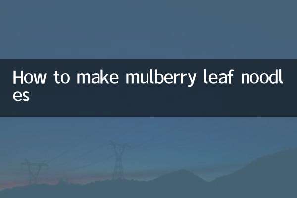 طرز تهیه نودل برگ توت