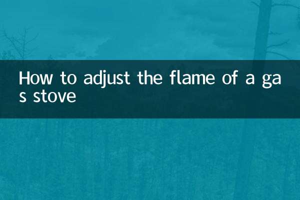 How to adjust the flame of a gas stove