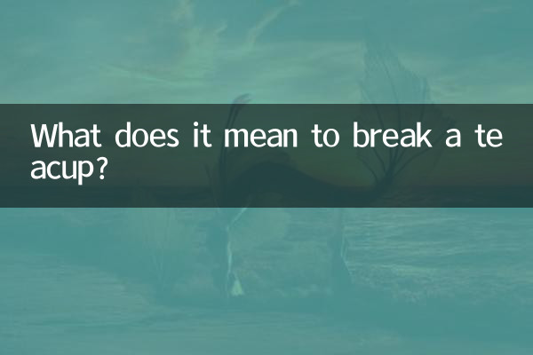 What does it mean to break a teacup?