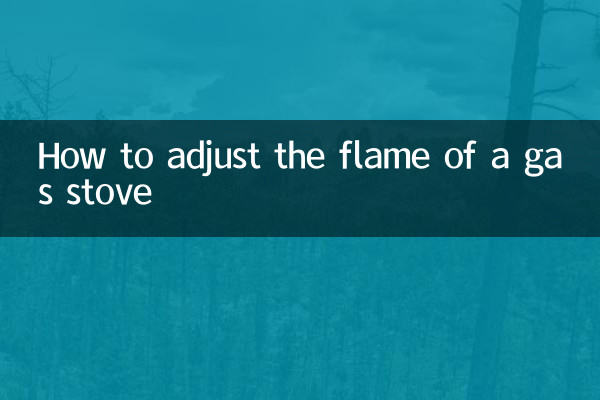 How to adjust the flame of a gas stove