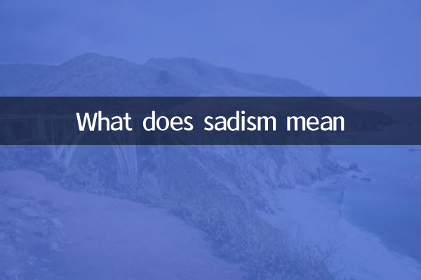 Cosa significa sadismo