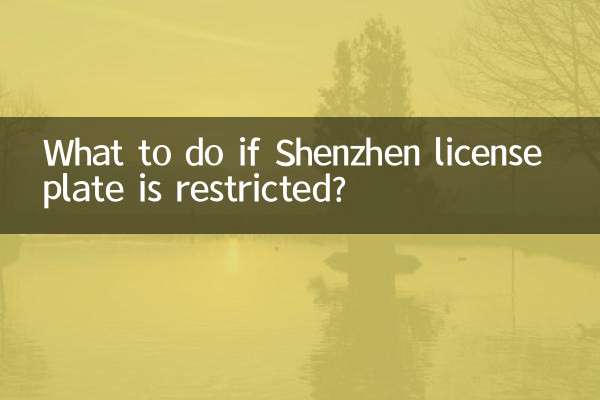 What to do if Shenzhen license plate is restricted?