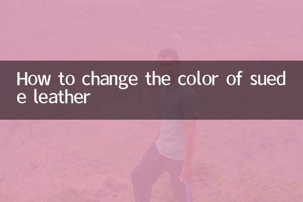 Come cambiare il colore della pelle scamosciata