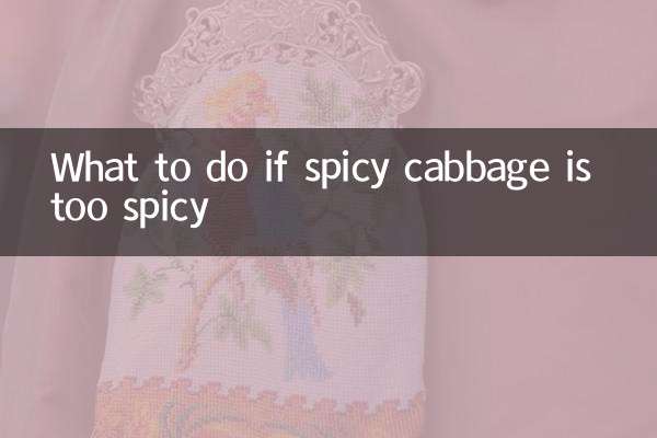 O que fazer se o repolho picante estiver muito picante