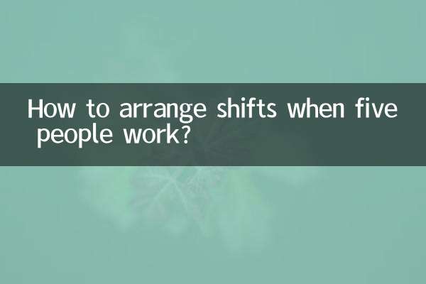 পাঁচজন কাজ করলে কীভাবে শিফটের ব্যবস্থা করবেন?