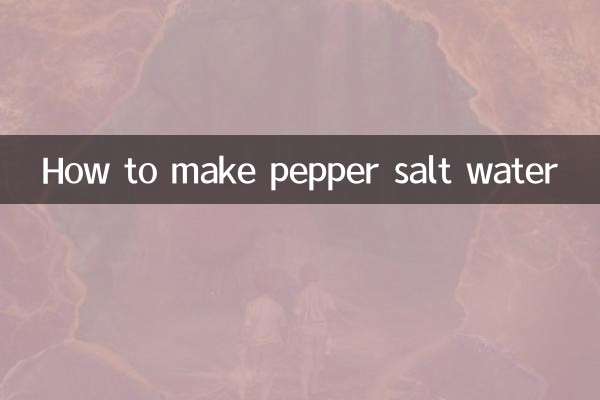 काली मिर्च का नमक वाला पानी कैसे बनाये