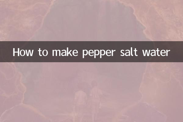 Cómo hacer agua con sal y pimienta.