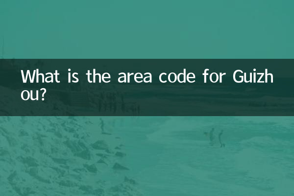 ¿Cuál es el código de área de Guizhou?