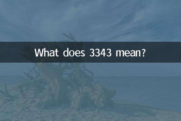 ¿Qué significa 3343?