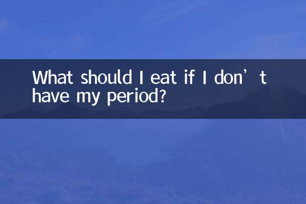 Was soll ich essen, wenn meine Periode ausbleibt?