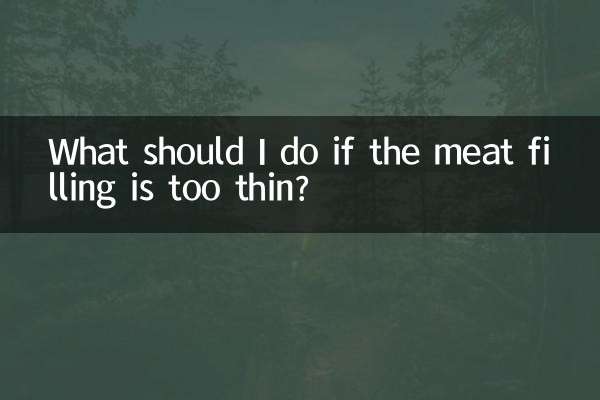肉餡が薄すぎる場合はどうすればよいですか？