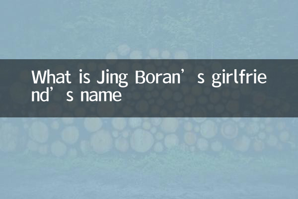 Qual è il nome della ragazza di Jing Boran