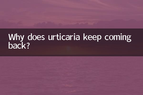 ¿Por qué la urticaria sigue reapareciendo?