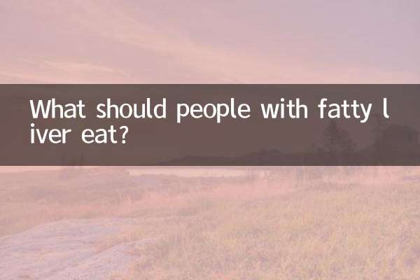 Was sollten Menschen mit Fettleber essen?