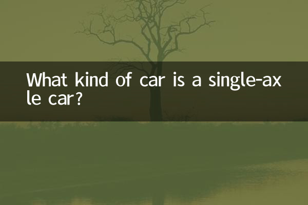 सिंगल-एक्सल कार किस प्रकार की कार है?