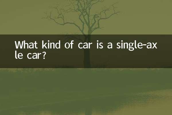 सिंगल-एक्सल कार किस प्रकार की कार है?