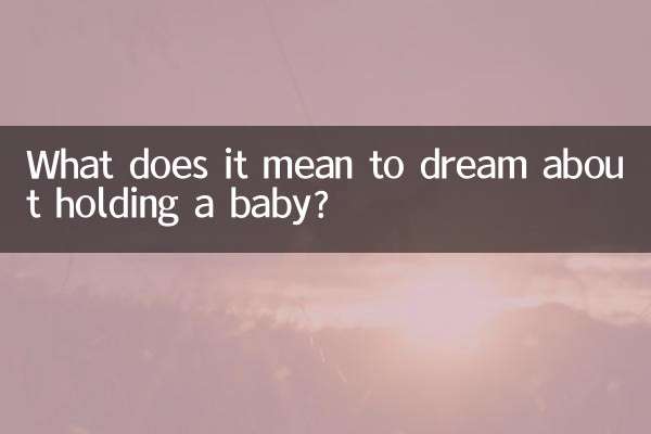 ¿Qué significa soñar con tener un bebé en brazos?