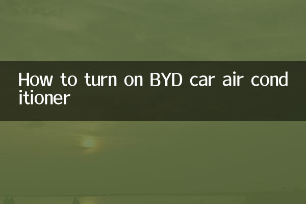 Comment allumer le climatiseur de voiture BYD