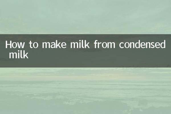 Cómo hacer leche a partir de leche condensada.