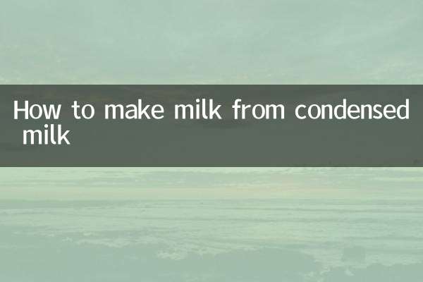 Cómo hacer leche a partir de leche condensada.