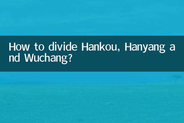 ¿Cómo dividir a Hankou, Hanyang y Wuchang?