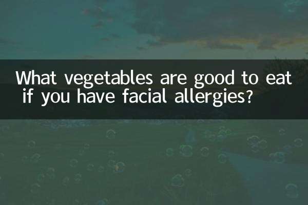 Quali verdure sono buone da mangiare se hai allergie facciali?