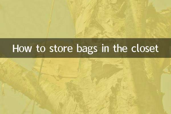バッグをクローゼットに保管する方法