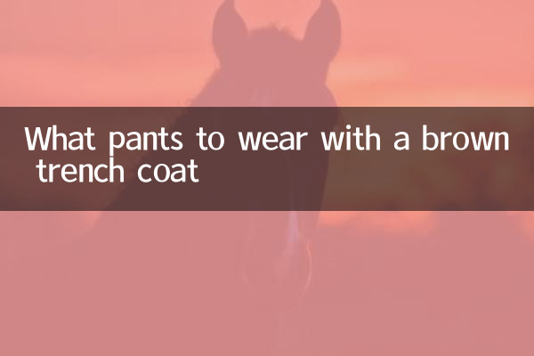 브라운 트렌치코트에 어떤 바지를 입을까