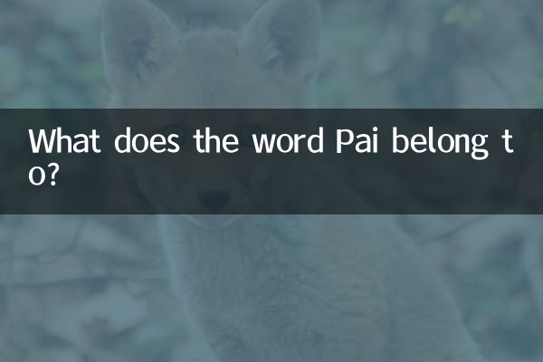 Wozu gehört das Wort Pai?