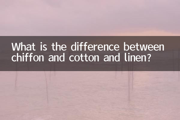 শিফন এবং তুলো এবং লিনেন মধ্যে পার্থক্য কি?
