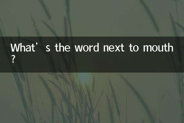 What’s the word next to mouth?