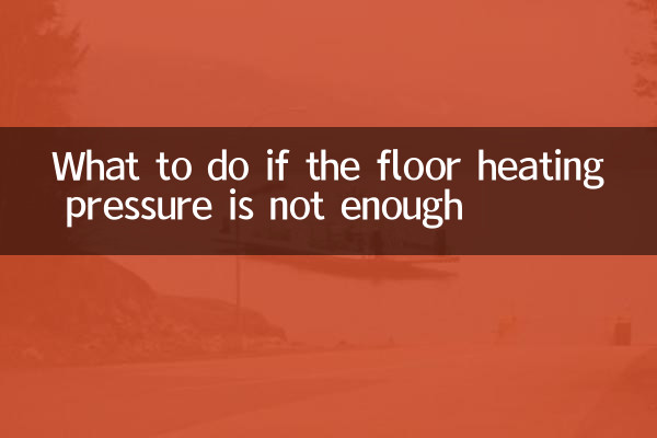 O que fazer se a pressão do aquecimento do piso não for suficiente