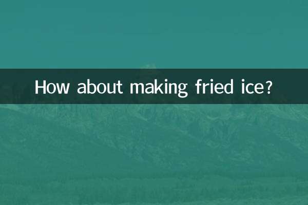 Que tal fazer gelo frito?