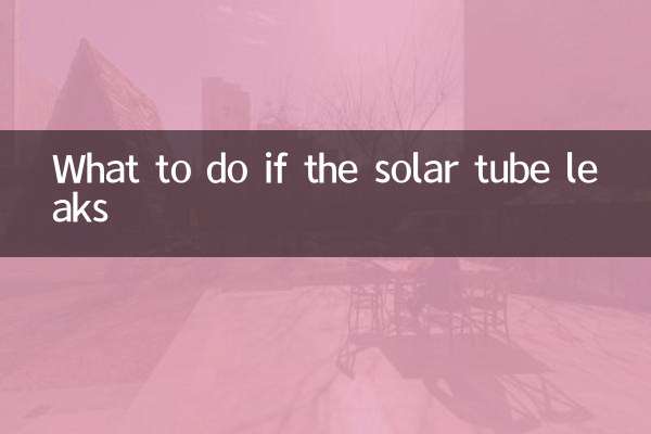 Was tun, wenn die Solarröhre undicht ist?