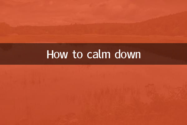 Come calmarsi