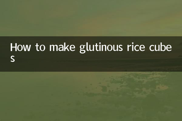 Come preparare i cubetti di riso glutinoso