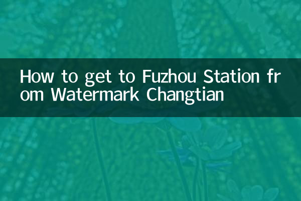 How to get to Fuzhou Station from Watermark Changtian