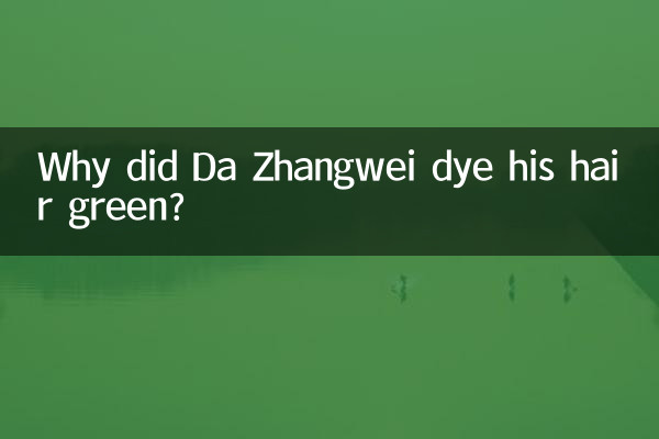 Почему Да Чжанвэй покрасил волосы в зеленый цвет?