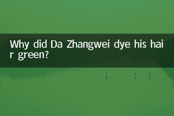 다장웨이는 왜 머리를 녹색으로 염색했나요?