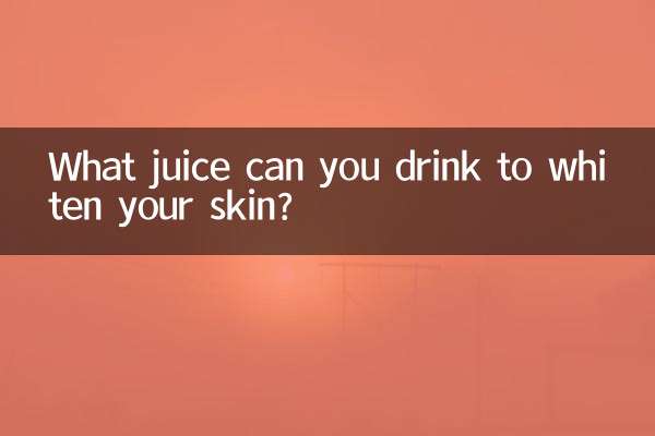 ¿Qué jugo puedes beber para blanquear tu piel?