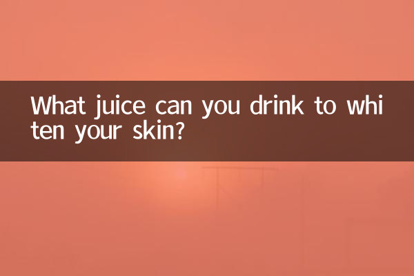 ¿Qué jugo puedes beber para blanquear tu piel?