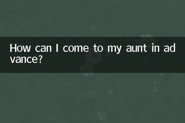 ¿Cómo puedo acudir a mi tía con antelación?