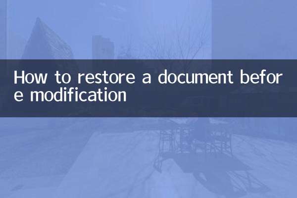 Como restaurar um documento antes da modificação