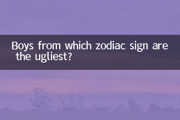 Jungs, von welchem Sternzeichen sind die hässlichsten?