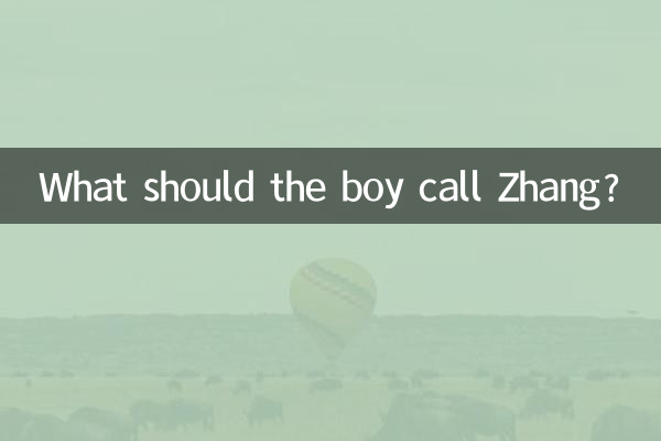 ¿Cómo debería llamar el niño a Zhang?