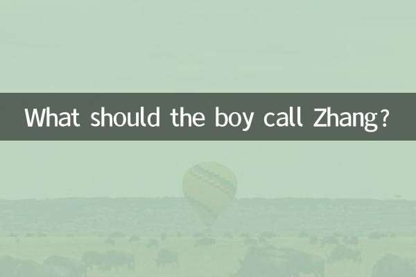 ¿Cómo debería llamar el niño a Zhang?