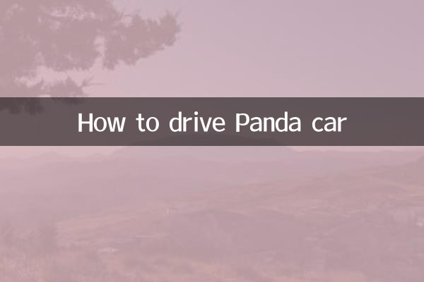 Comment conduire une voiture Panda